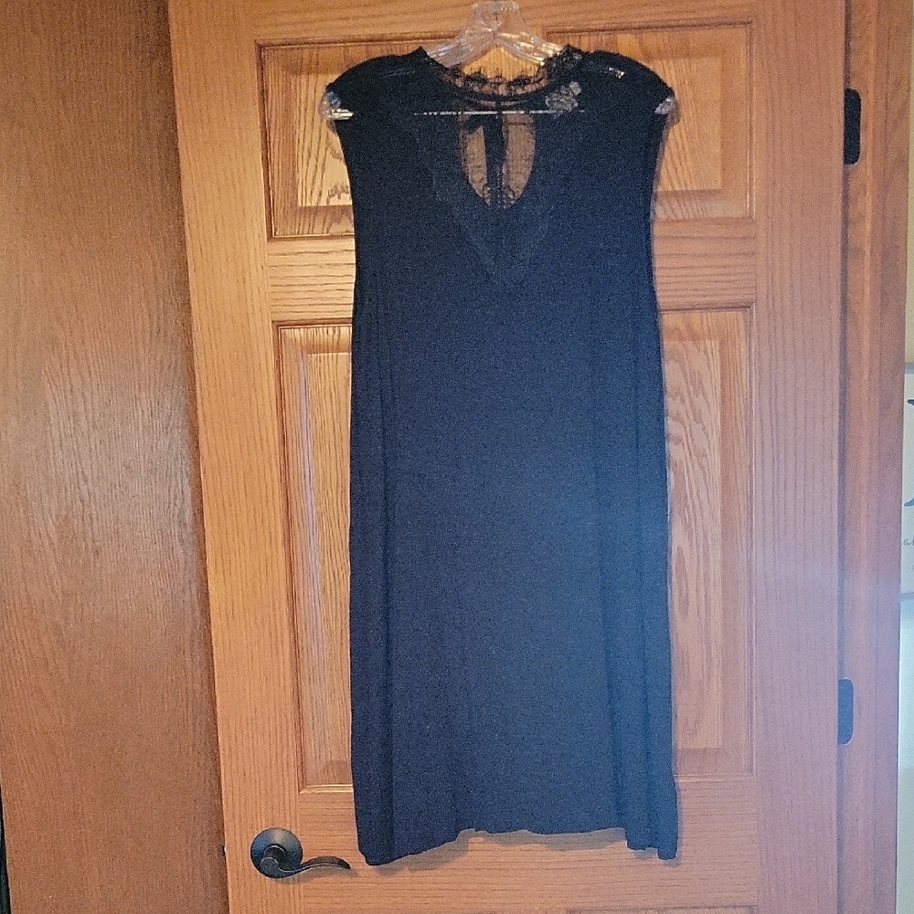 Good Luck Gem Black Sleeveless Lightweight Dress